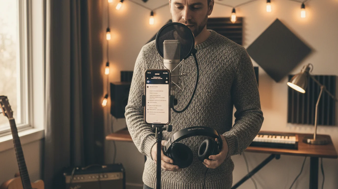 Cover for Teleprompter App for Singers